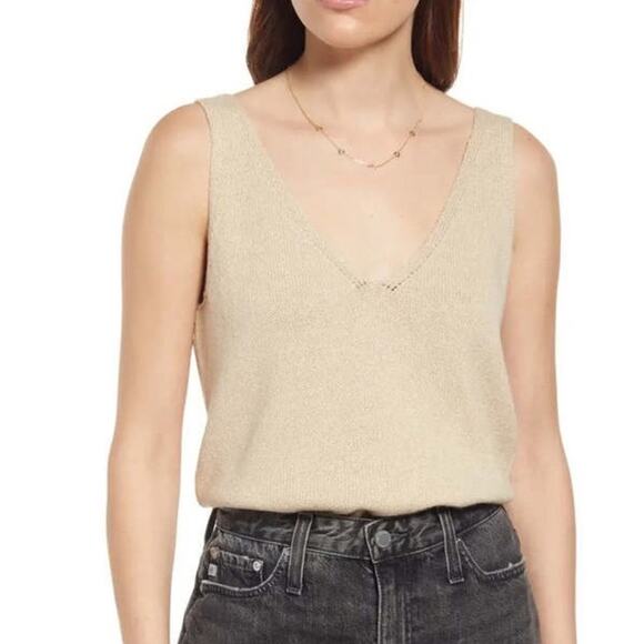 Rails Tops - Rails‎ Maise Knit Tank Oatmeal Tan Size Medium